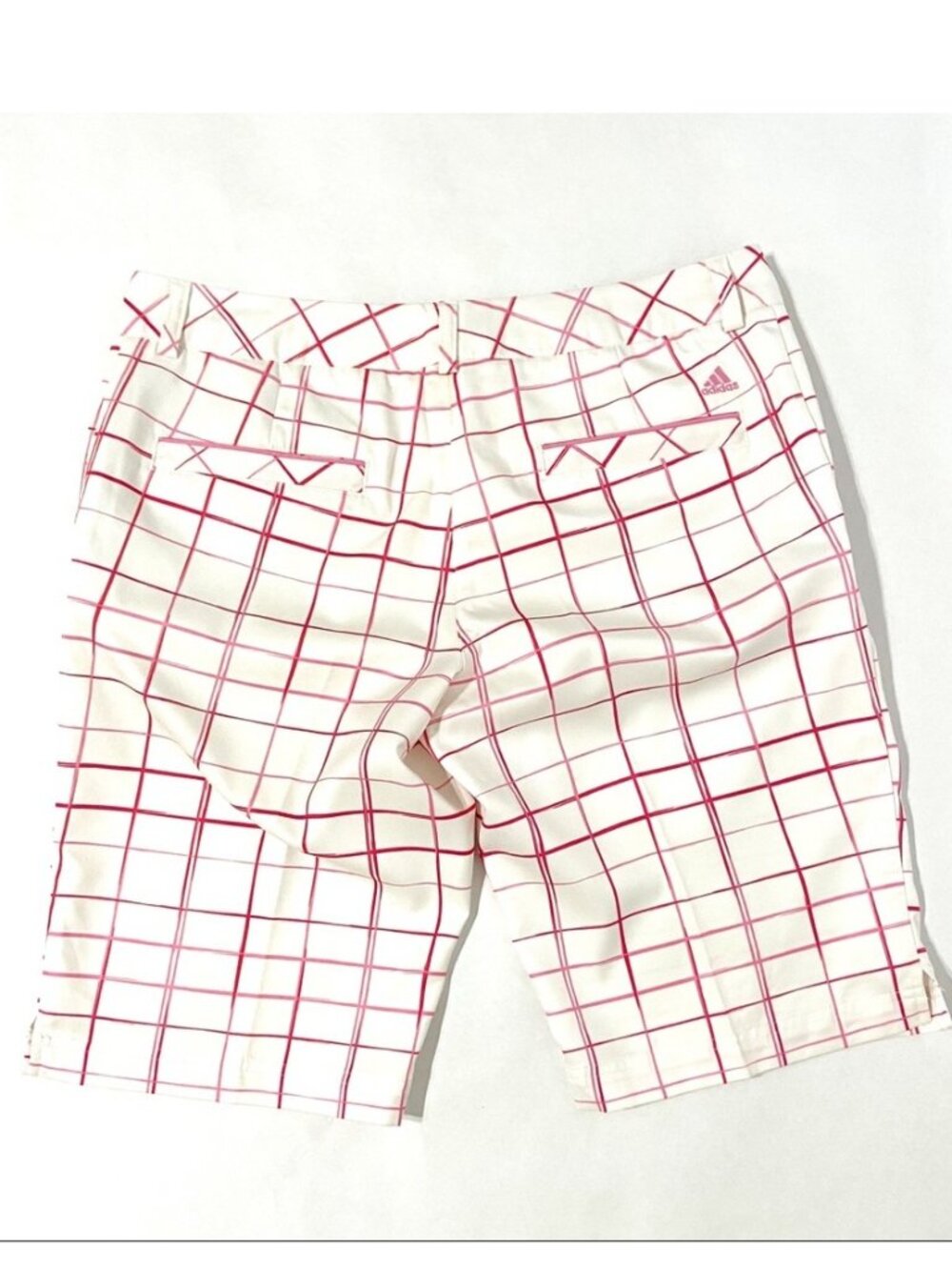 Pink Plaid Bermuda Golf Shorts 8